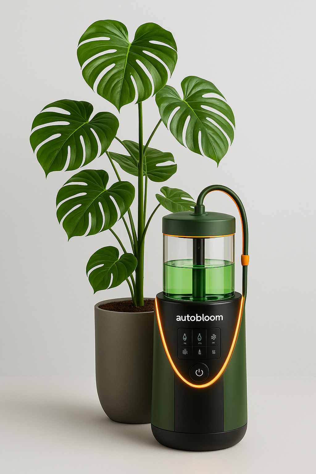 autobloom in dunkler Umgebung mit orangefarbenem Akzent